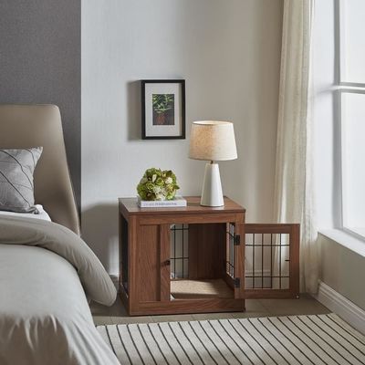 Wooden Furniture Style Dog Cage Modern Decorative Custom Pet House Side Table Nightstand