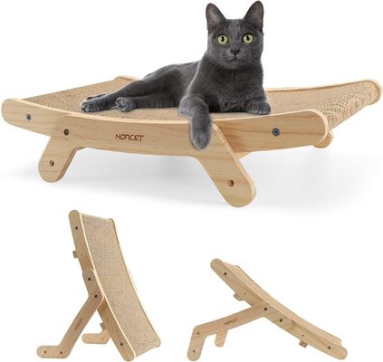Indoor Cats' Favorite 5-in-1 Cat Scratchers with Solid Wood Frame and Customized Logo