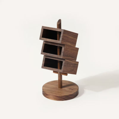 Octagonal Desk Organizer NBeech Wood Black Walnut for and Versatile Desk Organization