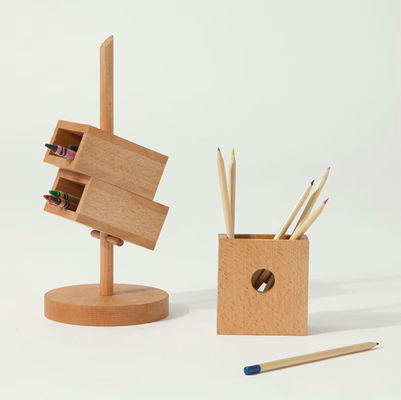 Octagonal Desk Organizer NBeech Wood Black Walnut for and Versatile Desk Organization