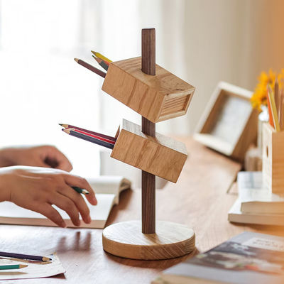 Octagonal Desk Organizer NBeech Wood Black Walnut for and Versatile Desk Organization