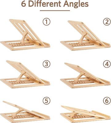 Customized Logo Foldable Wooden Laptop Riser Adjustable Computer Stand