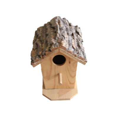 Outdoor Garden Decor Wooden Bird House with Birds in Mind and Breathable Materials
