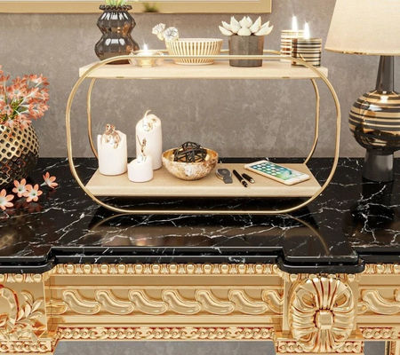 Bathroom Shelf Wooden Vanity Tray Countertop Organizer for Makeup Perfume Storage