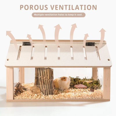 Watchbox Custom Hamster Hideout Wood Pet Furniture Playhouse Solid Pattern for Small Pets