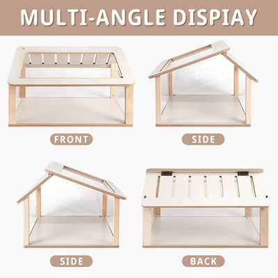 Watchbox Custom Hamster Hideout Wood Pet Furniture Playhouse Solid Pattern for Small Pets