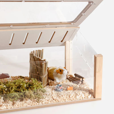 Watchbox Custom Hamster Hideout Wood Pet Furniture Playhouse Solid Pattern for Small Pets