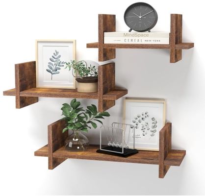 Efficiently Utilize Space with 202408 Set 3 Wooden Floating Shelf Wall Mounted Shelves