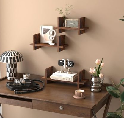 Efficiently Utilize Space with 202408 Set 3 Wooden Floating Shelf Wall Mounted Shelves