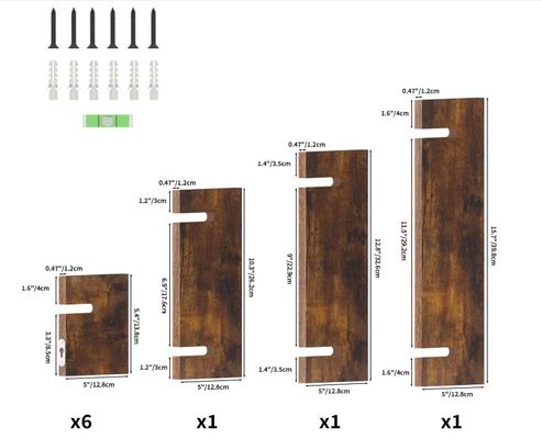 Efficiently Utilize Space with 202408 Set 3 Wooden Floating Shelf Wall Mounted Shelves
