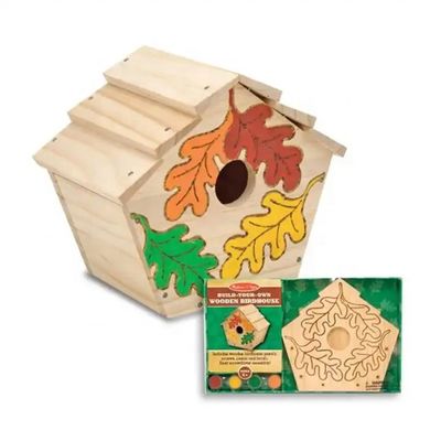 Customized Logo Acceptable Wooden Bird Feeder for Feeding Wild Birds in Decorative Paint