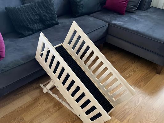 Wooden Ramp for Aging Dogs Item Type Beds Sofas Adjustable Height Nonslip Carpet Wood
