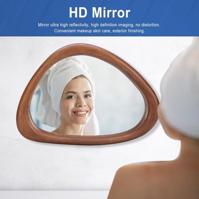 Rustic Design Style Asymmetrical Mirror Set of 2 for Wall Decor in Hotel Home Bathroom