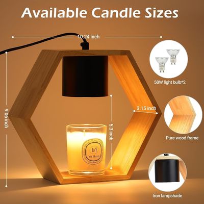 Modern Rustic Brown Wooden Pillar Candle Holders for Home Decor 3&quot;D x 9&quot;W x 22&quot;H