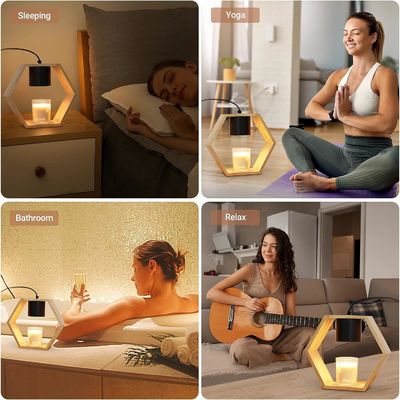 Modern Rustic Brown Wooden Pillar Candle Holders for Home Decor 3&quot;D x 9&quot;W x 22&quot;H