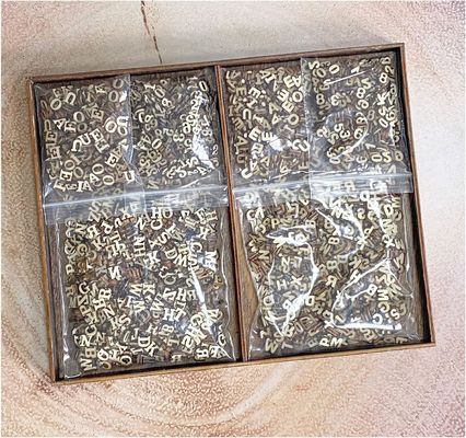 Two Fonts Tiny Wooden Letters for Scrapbooking Crafts Decoration Carving Type Engraving