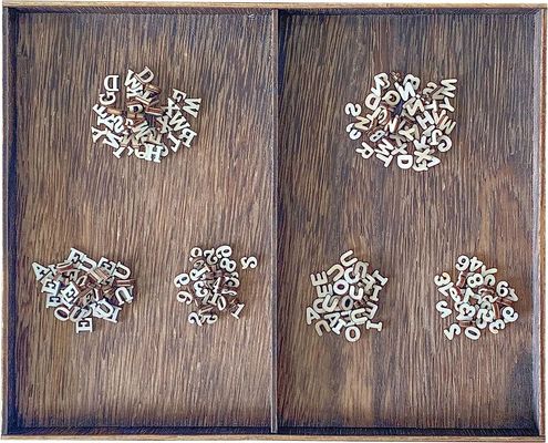 Two Fonts Tiny Wooden Letters for Scrapbooking Crafts Decoration Carving Type Engraving