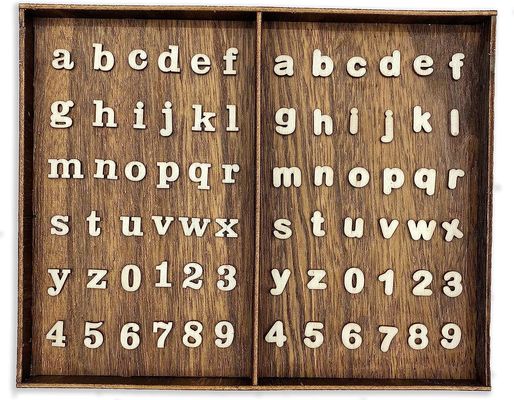 Two Fonts Tiny Wooden Letters for Scrapbooking Crafts Decoration Carving Type Engraving