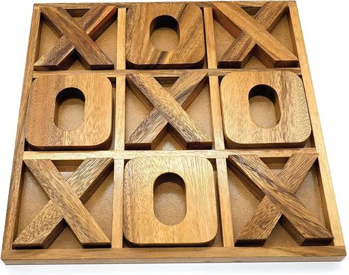 Wooden XOXO Tic Tac Toe Board Game Ideal for Outdoor Decor and Men's Entertainment