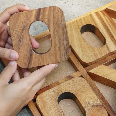 Wooden XOXO Tic Tac Toe Board Game Ideal for Outdoor Decor and Men's Entertainment