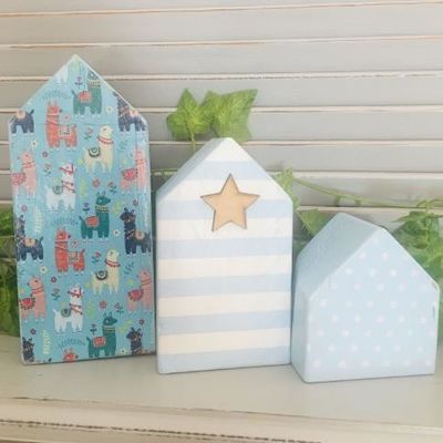 Wooden Craft Doll House DIY Miniature Room for Children Customized Logo Wood Blocks