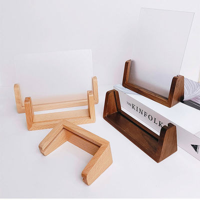 Customized Wood Base for Conference Cards Table Labels and Calendars in Restaurants