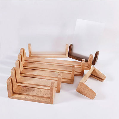 Customized Wood Base for Conference Cards Table Labels and Calendars in Restaurants