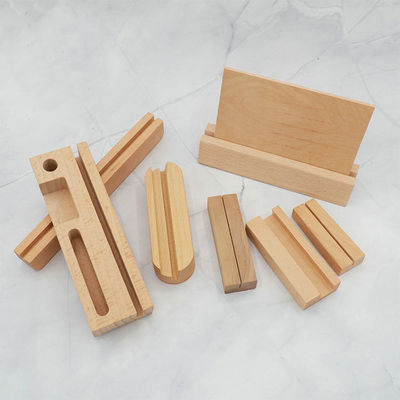 Customized Wood Base for Conference Cards Table Labels and Calendars in Restaurants