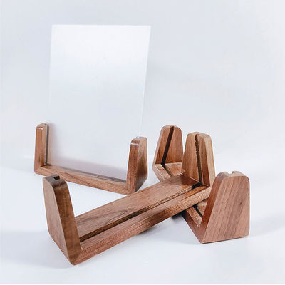 Customized Wood Base for Conference Cards Table Labels and Calendars in Restaurants