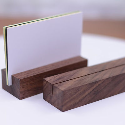 Customized Wood Base for Conference Cards Table Labels and Calendars in Restaurants