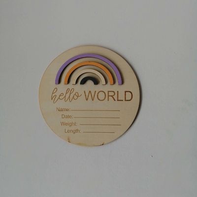 Create a Memorable Nursery with These Wooden 3D Rainbow Milestone Cards from Europe