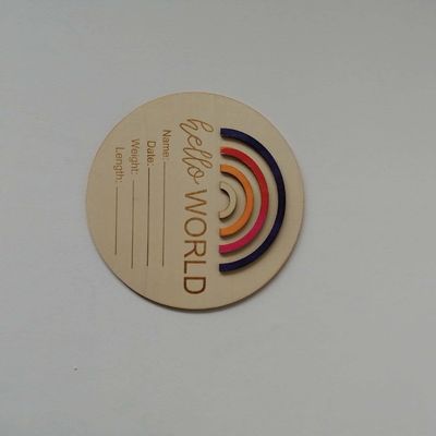 Create a Memorable Nursery with These Wooden 3D Rainbow Milestone Cards from Europe