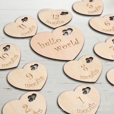 Custom Size Plywood Baby Monthly Milestone Cards Ideal for Newborn Birth Announcement