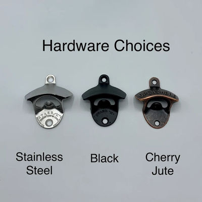 Wooden Bear Bottle Opener Wall Fridge Mount Personalized Burned Printing for Gifts
