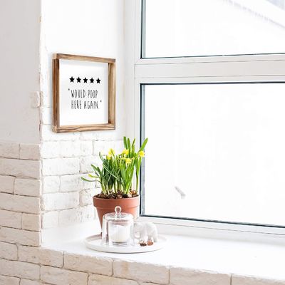 I Hope Everything Comes Out Okay 12&quot;x12&quot; Wooden Bathroom Wall Decor Made of Solid Wood