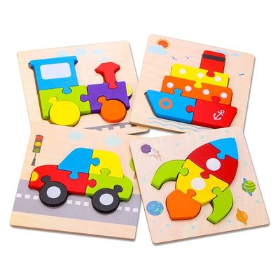 14.8x14.8x0.8 Wooden Puzzles for Boys Girls Colorful Cute Patterns Educational Toys