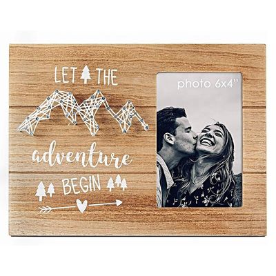 Wooden Rustic Style Engagement Wedding Gift String Art Photo Frame DIY Picture Frames