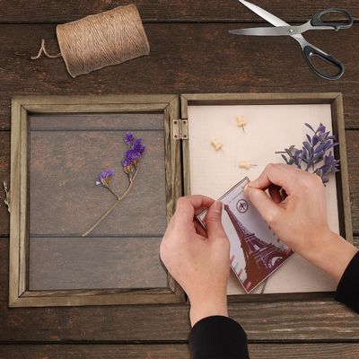 Protective Shadow Box Display Case for Preserving Photos and Memories 25.4x20.3x5.6