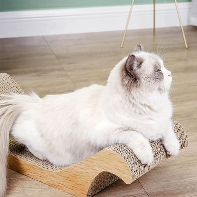 Customized Pet Corrugated Scratching Pad Cat Scratch Board Toys for Room Space Selection