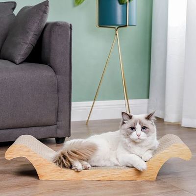 Customized Pet Corrugated Scratching Pad Cat Scratch Board Toys for Room Space Selection