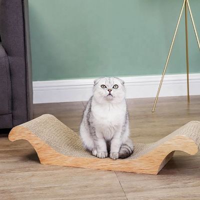 Customized Pet Corrugated Scratching Pad Cat Scratch Board Toys for Room Space Selection