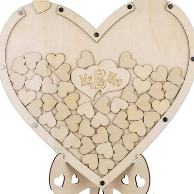 Wedding Decoration Drop Top Wood Frames with Customized Guest Book Sign Alternative