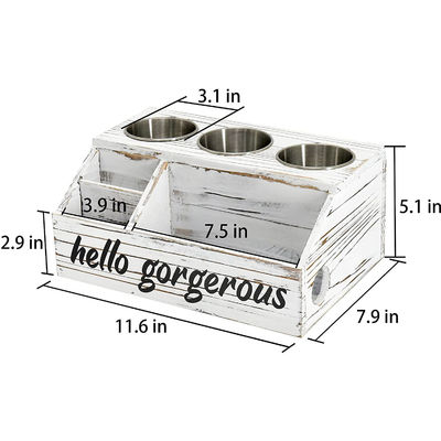 Rustic Design Style Wall Mount Hair Styling Care Tool Organizer with Personalized Logo