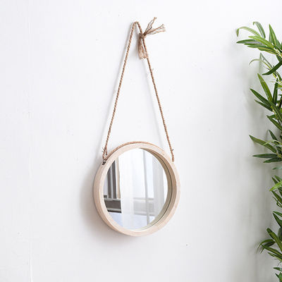 30x30cm Customized Logo Acceptable Nordic Style Round Hanging Mirror for Home Decoration