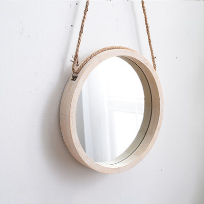 30x30cm Customized Logo Acceptable Nordic Style Round Hanging Mirror for Home Decoration