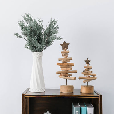 Custom Printing Artificial Xmas Trees Mini Wooden Decoration for Home Decor Christmas Tree
