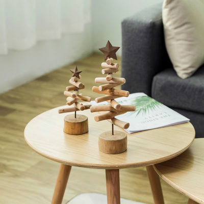 Custom Printing Artificial Xmas Trees Mini Wooden Decoration for Home Decor Christmas Tree
