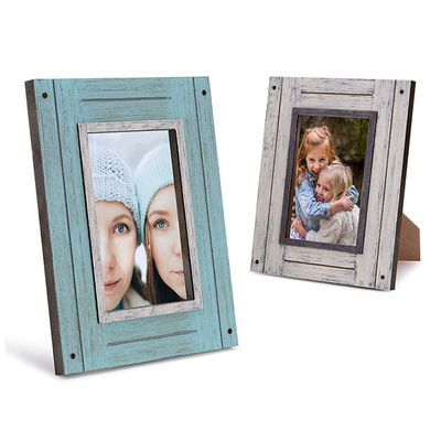 Solid Wood Rustic Photo Frame for Home Decoration Custom Size Silk-Screen Printing