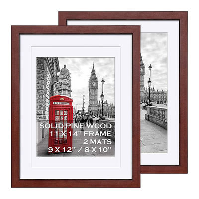 Home Decorative Wedding Gift Varnished Wood Photo Wall Frames with Artistic Design