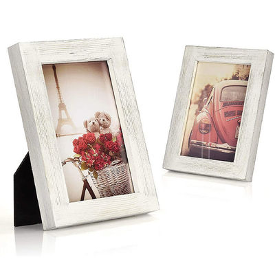 Rustic Home Decoration Wood Wall Art Plaque Sign with Photo Frame and Burned Printing